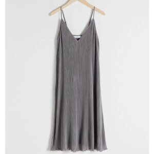 & Other Stories Pleated Midi Dress